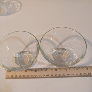 Vintage Clear Glass Sherbet bowls, Qty 2